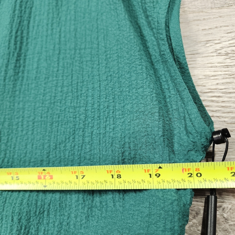 NWT CALVIN KLEIN Emerald Green Tiered Short Sleeve Midi Dress 10 - Picture 8 of 12